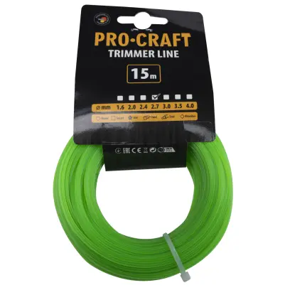 Struna žací (2.7mm) (15m) hvězda PROCRAFT ZI-2.7/15 (PRCZI-2.7/15)