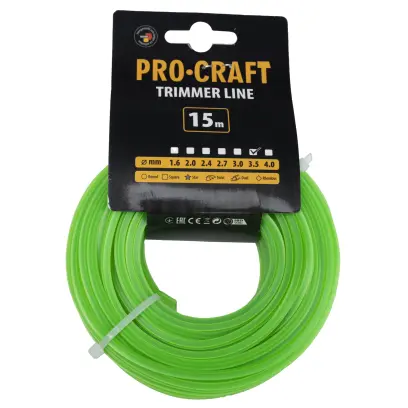Struna žací (3.5mm) (15m) hvězda PROCRAFT ZI-3.5/15 (PRCZI-3.5/15)