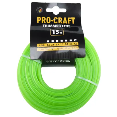 Struna žací (4mm) (15m) hvězda PROCRAFT ZI-4/15 (PRCZI-4/15)