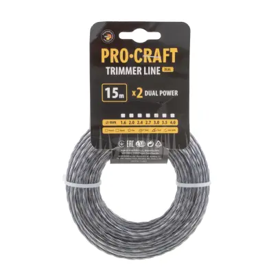 Struna žací (s výztuhou) (3mm) (15m) spirála PROCRAFT SP/J-3/15 (PRCSP/J-3/15)