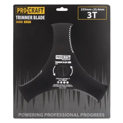 Nůž křovinořezu (D255*25.4) 3T vroubkovaný PROCRAFT