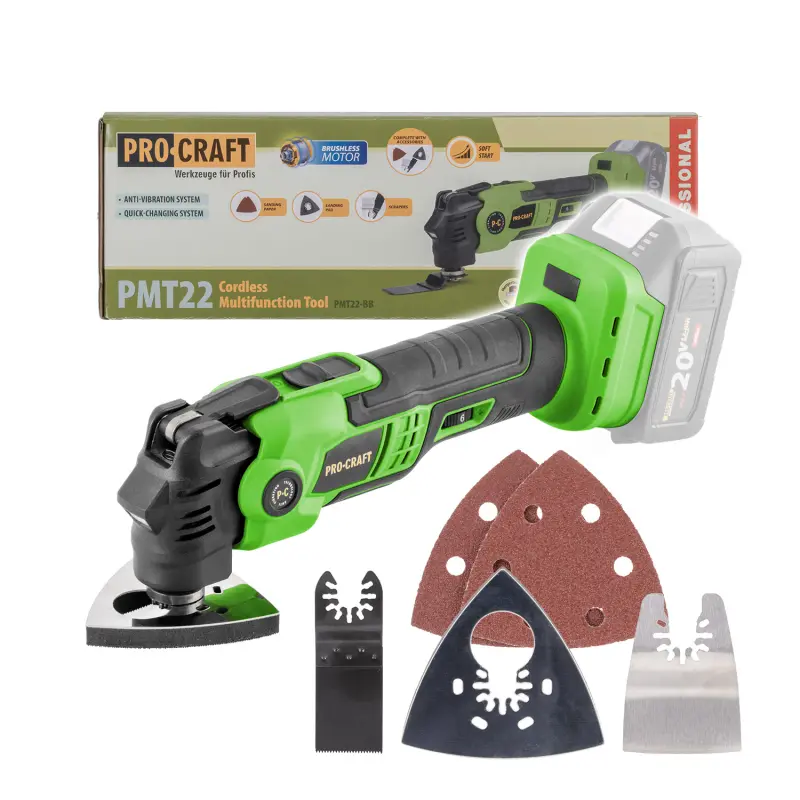 Aku multifunkční oscilační bruska Procraft PMT22bb (bez baterie a nabíječky) | PMT22bb