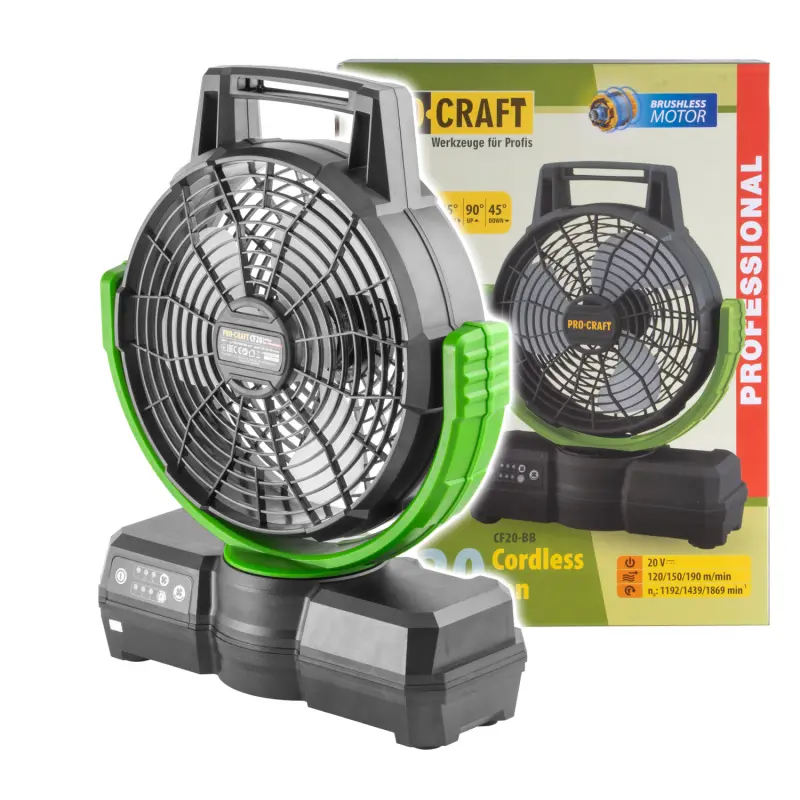 Aku ventilátor Procraft CF20 (bez baterie a nabíječky) | CF20 bb