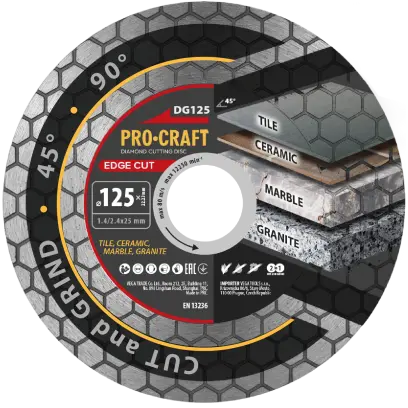Diamantový kotouč Edge Cut Procraft DG125 (PRCDG125)