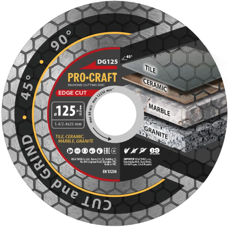 Diamantový kotouč Edge Cut Procraft DG125 | DG125