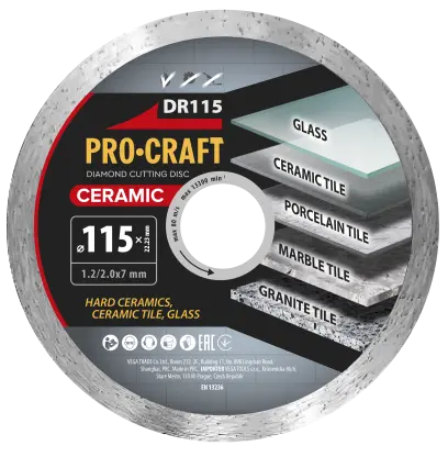 Diamantový řezný kotouč Ceramic Procraft DR115 (PRCDR115)