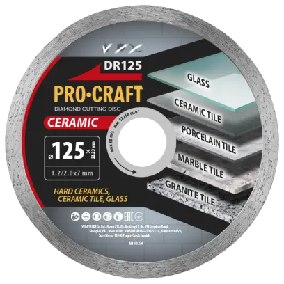 Diamantový řezný kotouč Ceramic Procraft DR125 (PRCDR125)