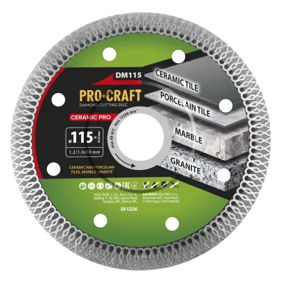 Diamantový řezný kotouč Ceramic PRO Procraft DM115 (PRCDM115)