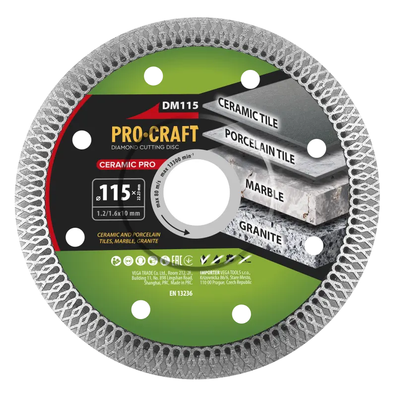 Diamantový řezný kotouč Ceramic PRO Procraft DM115 | DM115