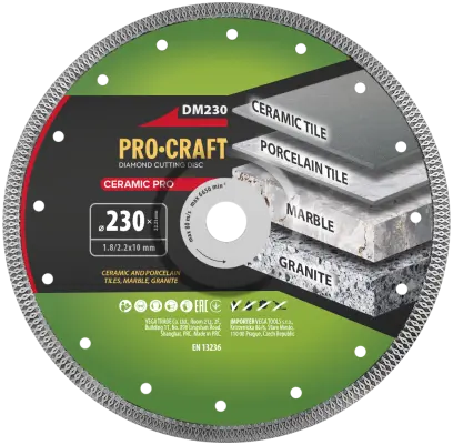 Diamantový řezný kotouč Ceramic PRO Procraft DM230 (PRCDM230)