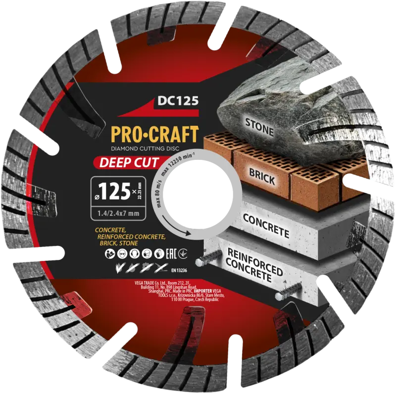 Diamantový řezný kotouč Deep Cut Procraft DC125 | DC125