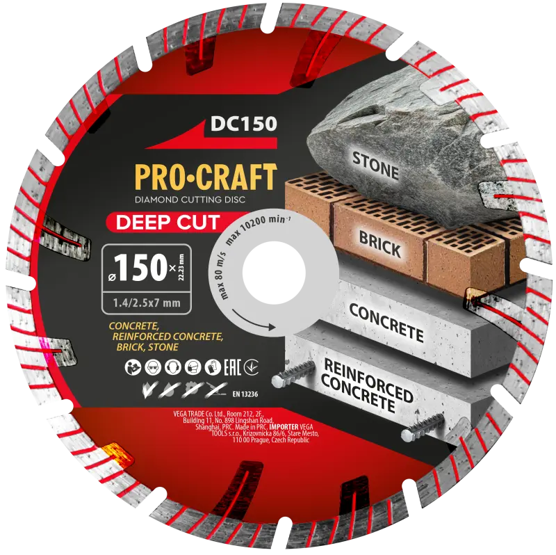 Diamantový řezný kotouč Deep Cut Procraft DC150 | DC150