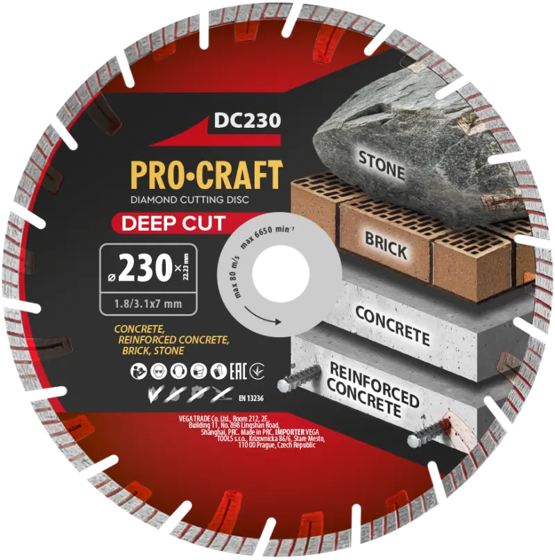 Diamantový řezný kotouč Deep Cut Procraft DC230 | DC230