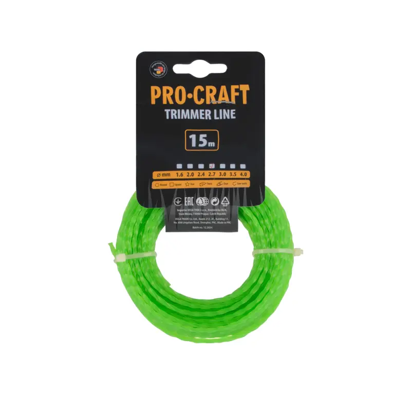 Struna žací (2.7mm) (15m) spirála PROCRAFT SP-2.7/15 | SP-2.7/15