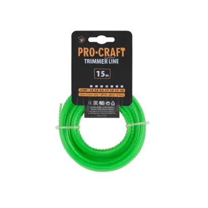 Struna žací (2.7mm) (15m) ozubená PROCRAFT KD-2.7/15 (PRCKD-2.7/15)