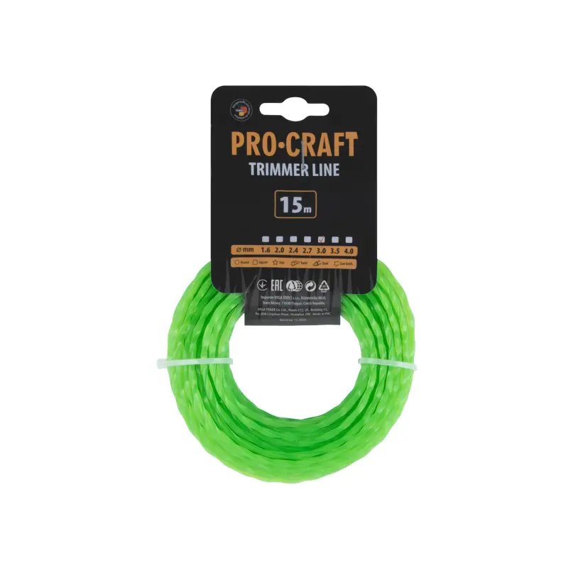 Struna žací (3mm) (15m) spirála PROCRAFT SP-3/15 | SP-3/15