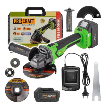 Aku úhlová bruska Procraft PGA22, 125mm