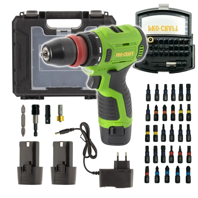 Aku šroubovák Procraft PA12Pro DFR-2b-c se sadou bitů BS-32 (PRCSPA12ProDFR-2b-c/BS-32)