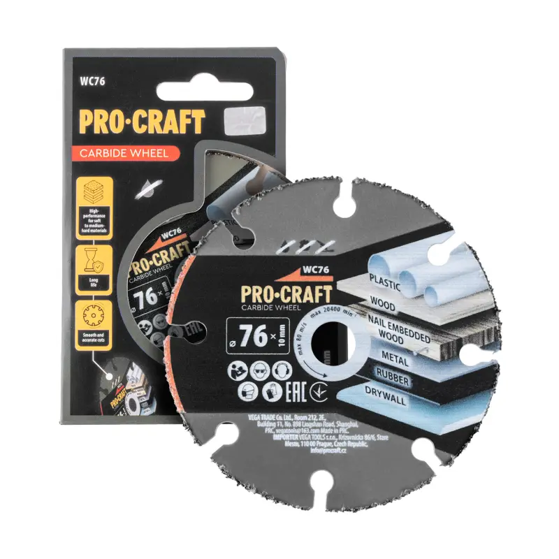 Řezný, karbidový kotouč Procraft WC76 | WC76