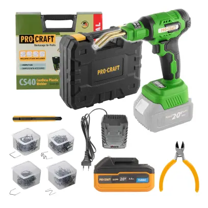 Sada aku svářečka pro plasty Procraft SCS40 + baterie 20/4 Turbo a nabíječka 20/1 (PRCSCS40)