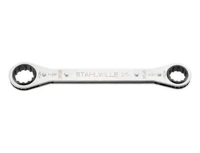 Oboustranný očkový klíč s ráčnou 25aSP 20 x 22 Spline-Drive 5/8 x 11/16" Stahlwille 41572022, drážkovaný (STAHL41572022)
