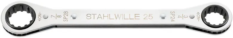 Stahlwille 25aSP 8 x 10 Spline - Double-end ring spanner 1/4x5/16 L.109mm (41570810)
