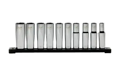 Sada prodloužených nástrčných hlavic Milwaukee 1/2″, Metric socket, 10 ks, 4932501805