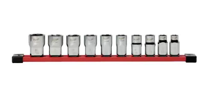 Sada nástrčných hlavic Milwaukee 1/2″, SAE socket, 10 ks, 4932501806