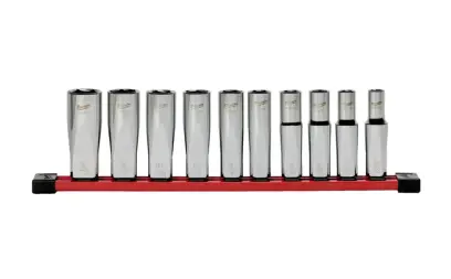 Sada prodloužených nástrčných hlavic Milwaukee 1/2″, SAE socket, 10 ks, 4932501807