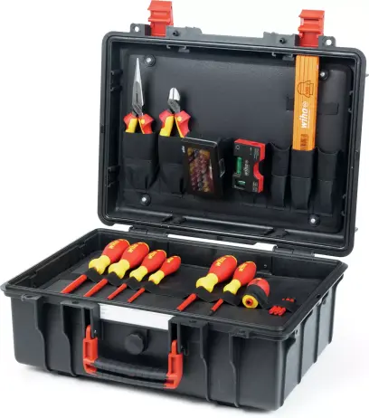 Wiha 47312 Kufr s nářadím pro elektrikáře Basic L electric. Typ 9300 (Sada 46 dílů) (WIHA47312)