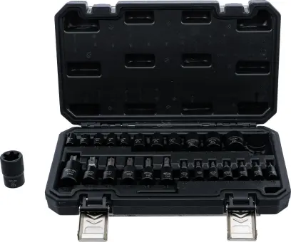 Kraftmann 20124 Nástrčné hlavice 1/4", 3/8", 1/2" - E-profil / T-profil