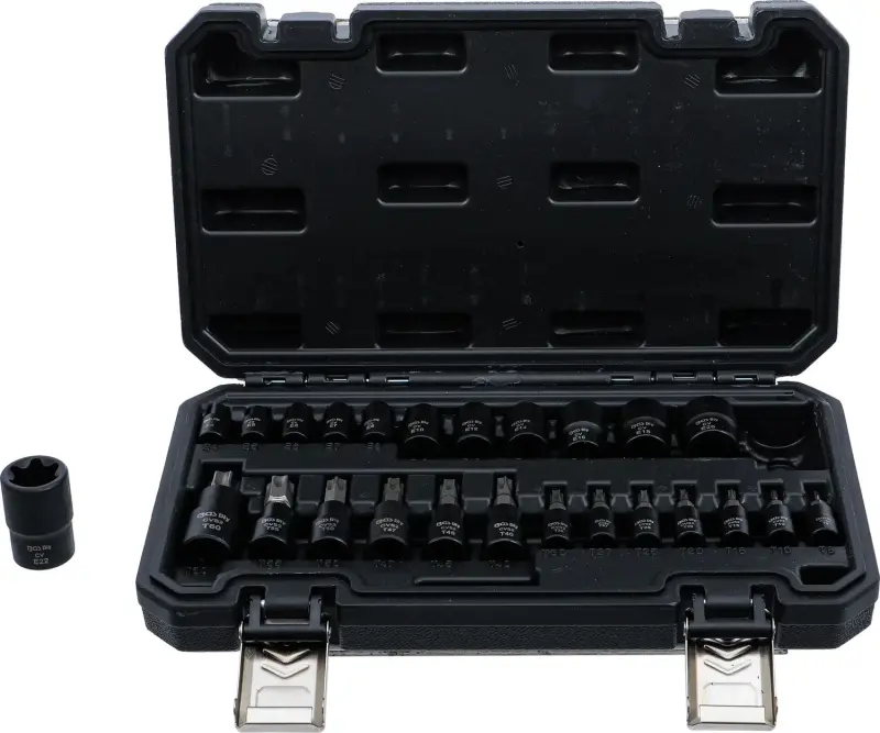 Kraftmann 20124 Nástrčné hlavice 1/4", 3/8", 1/2" - E-profil / T-profil