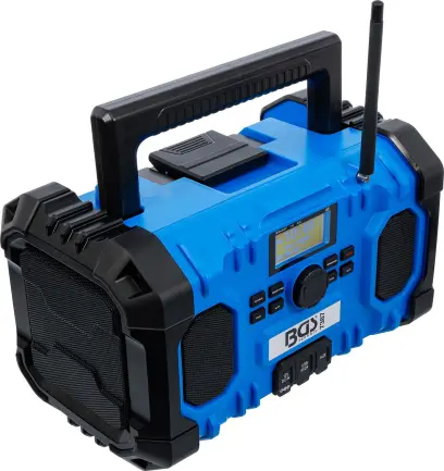 BGS 7387 Aku DAB rádio, hybridní 18 V a 230 V. Bez akumulátoru