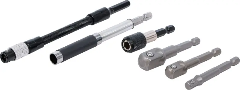 Kraftmann 20819 Sada adaptérů a prodlužovacích prvků | pro vrtačky | 6 dílů