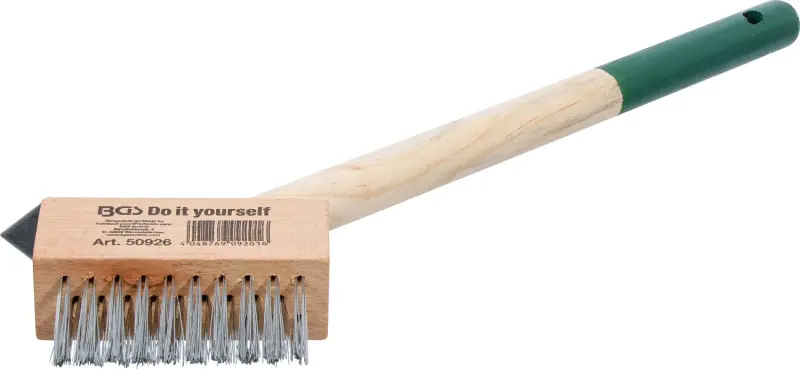 Kraftmann 50926 Drátěný kartáč na plevel ve spárách 300 mm, krátký držák, se škrabkou