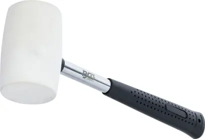 BGS 70139 Gumová palička 250 g, kovová násada, bílá hlava pr. 48 mm