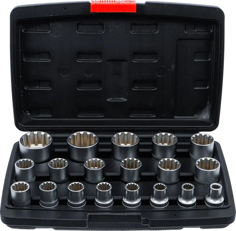 Kraftmann 95101 Nástrčné hlavice 1/2" 8 ÷ 32 mm Gear-Lock - 19 dílů