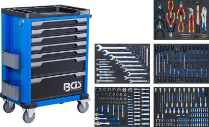 Dílenský vozík 7 zásuvek BGS 6068 - 246 nástrojů (BGS106068)