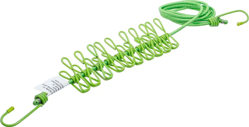 Šňůra na prádlo flexibilní 1,9–2,4 m s 10 klipy Kraftmann 85535 (BGS1085535)