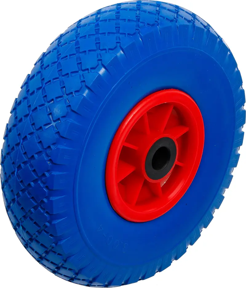 Kolo pro skladištní / ruční vozík PU , červeno / modré 260 mm Kraftmann 80651 (BGS1080651)
