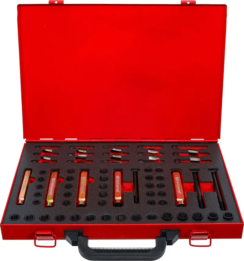 Sada pro opravu závitů žhavicích svíček M8 - M9 - M10 - M12 Kraftmann 19535 (BGS1019535)