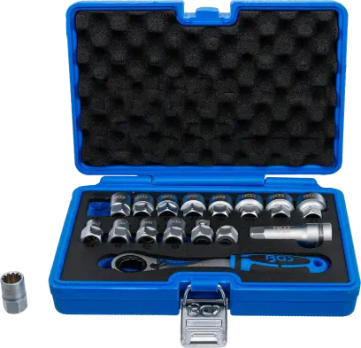 Sada průchozích nástrčných klíčů | Gear Lock | 10 - 24 mm | 17dílná