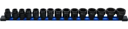 Nástrčné hlavice 1/2" 6hran 10 ÷ 24 mm BGS 74700, rázové - 15 dílů (BGS1074700)