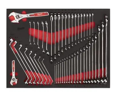 Sada nářadí Milwaukee v pěnové vložce do vozíku 46"/36", klíče MAXBITE, 49 ks, 4932502086