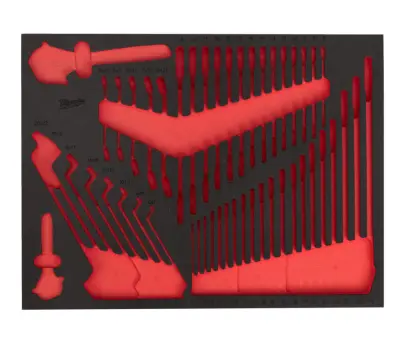 Náhradní pěnová vložka Milwaukee do vozíku 46"/36" pro klíče MAXBITE, prázdná pro 49 ks, 4932502094