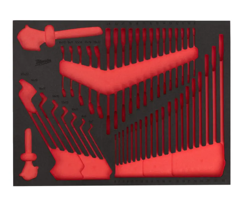 Náhradní pěnová vložka Milwaukee do vozíku 46"/36" pro klíče MAXBITE, prázdná pro 49 ks, 4932502094
