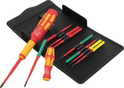 Wera 006635 Nářadí pro šroubové spoje rozvaděčů regulace otáček Kraftform Kompakt VDE Safe-Torque Basic 2 - 11 dílů (W05006635001)