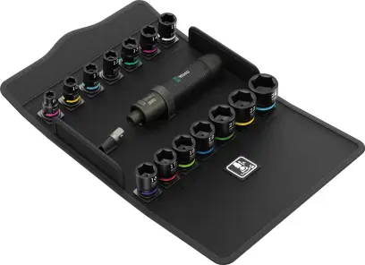 Wera 072018 Nástrčné hlavice 3/8" 10 ÷ 24 mm Impaktor 1 a rázový utahovák 2090/16 - 16 dílů (W05072018001)