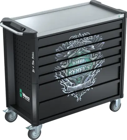 Wera 501881 Dílenský vozík Tool Rebel z nerezové oceli XXL 9801, bez nářadí (W05501881001)