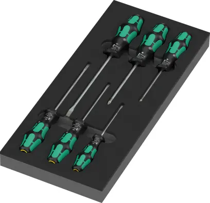 Wera 150128 Nářaďový modul - pěnová vložka 9718. Šroubováky Kraftform Serie 300 SL, PH, PZ. Sada 2 - 7 dílů (W05150128001)